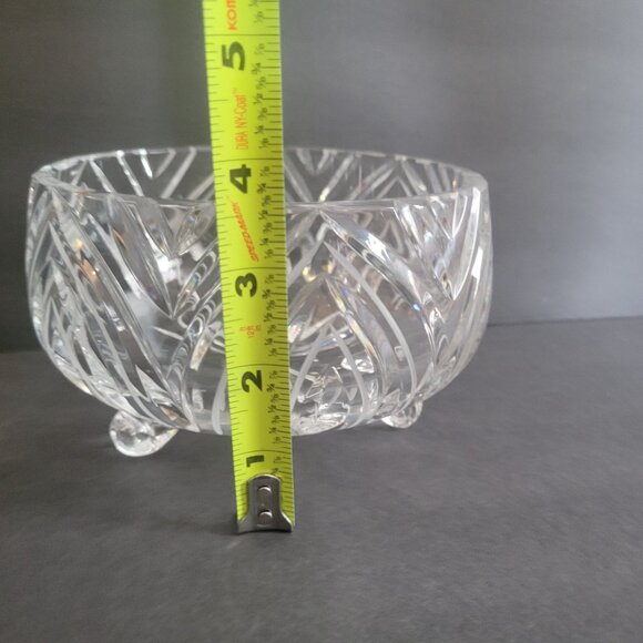 Vintage Crystal Footed Candy Dish Bowl 6" - Picture 9 of 10